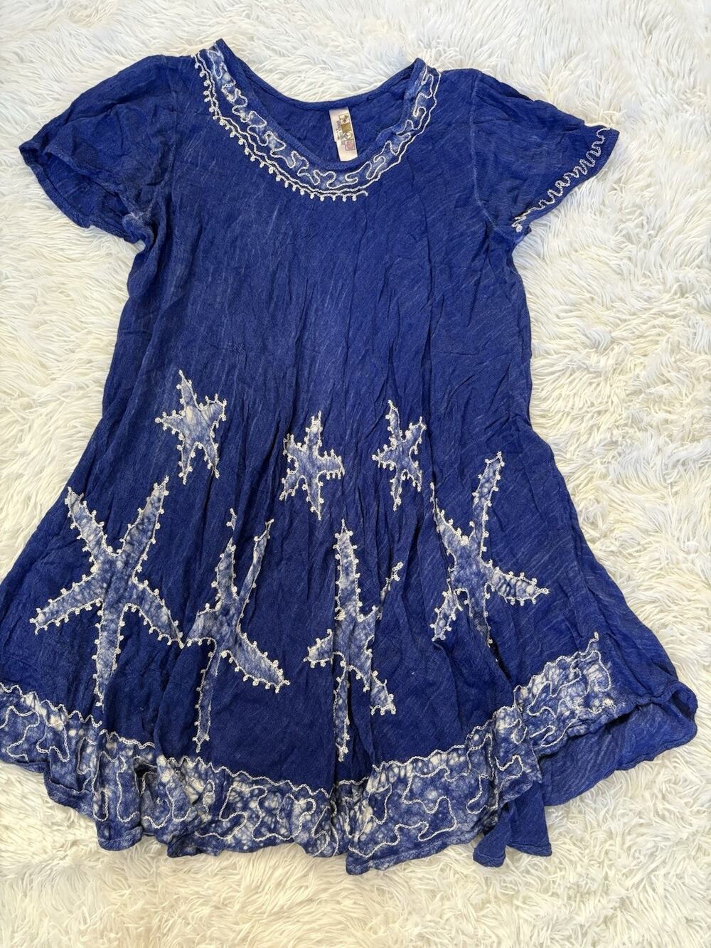 India Boutique Women’s Free Size Rayon Starfish Dress. Beautiful